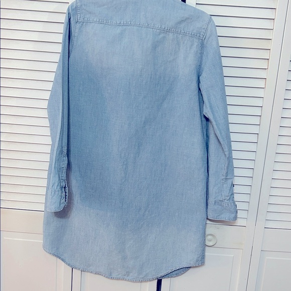 GAP Light Blue Denim Shirt Dress - Picture 6 of 6